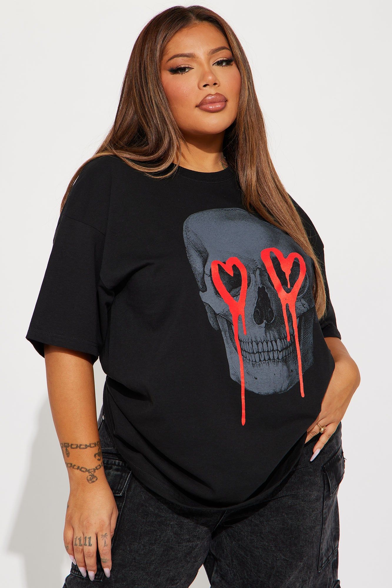 Eternal Love Skull Tshirt - Black sold by Fashion Nova product image thumbnail 4