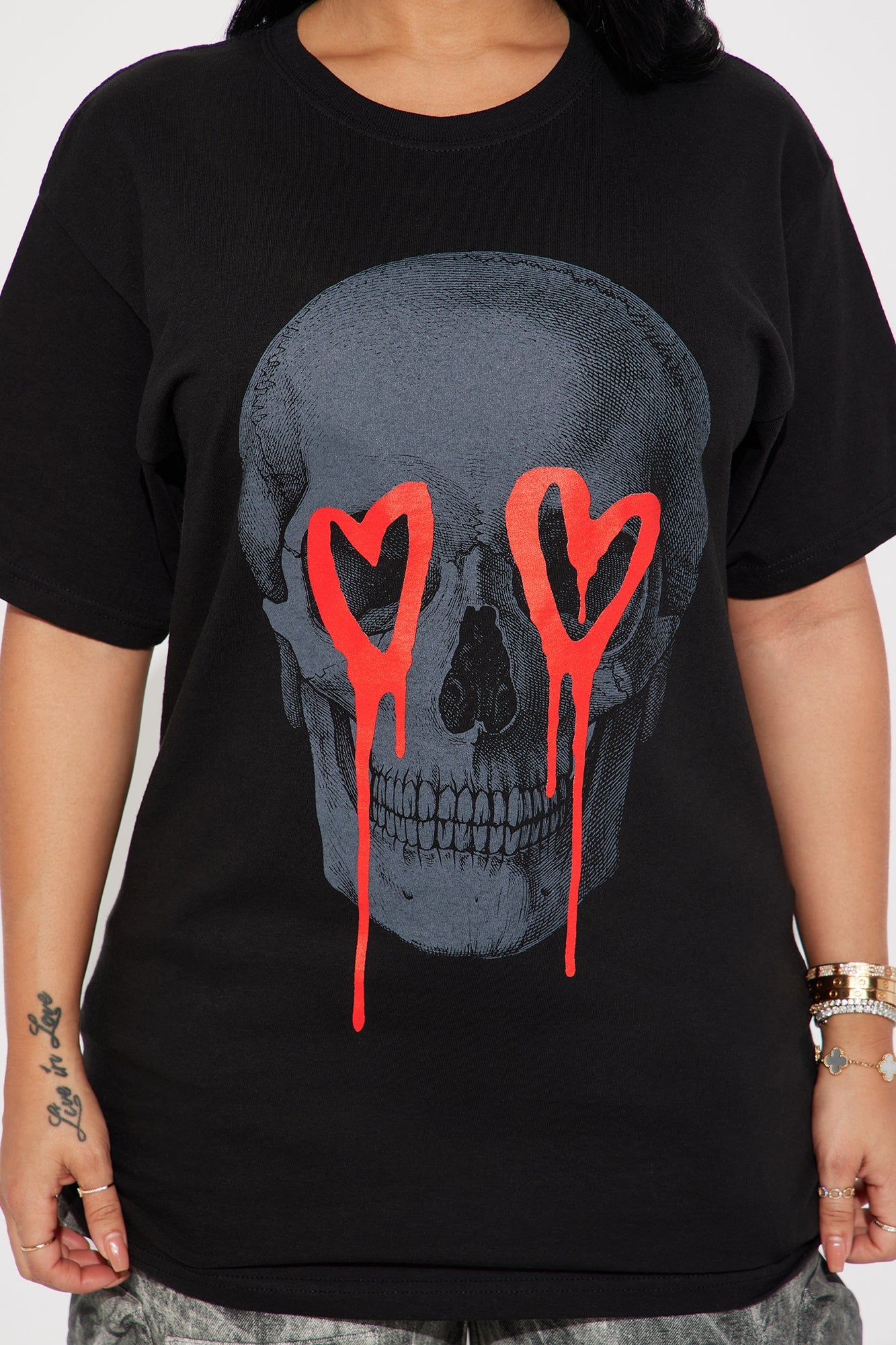 Eternal Love Skull Tshirt - Black sold by Fashion Nova product image thumbnail 3