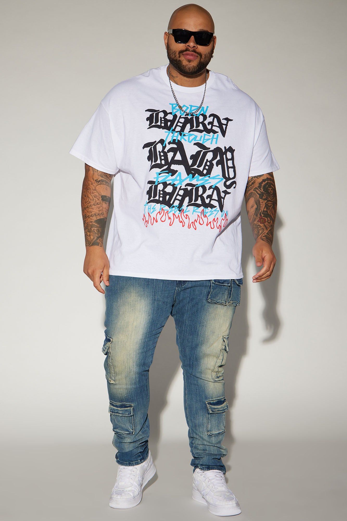 Burn Baby Burn Short Sleeve Tee - White sold by Fashion Nova product image thumbnail 5