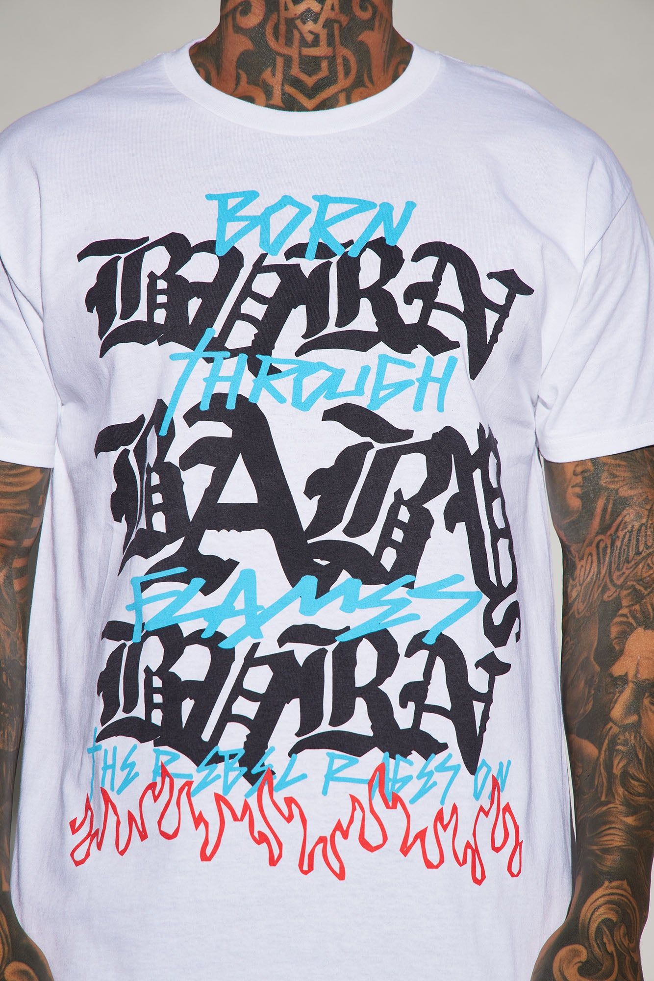 Burn Baby Burn Short Sleeve Tee - White sold by Fashion Nova product image thumbnail 3