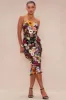 Kelli Floral Embroidered Midi Dress - Black/combo sold by Fashion Nova