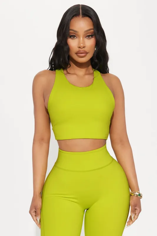 Body Sculpt Super Soft Sports Bra - Lime sold by Fashion Nova