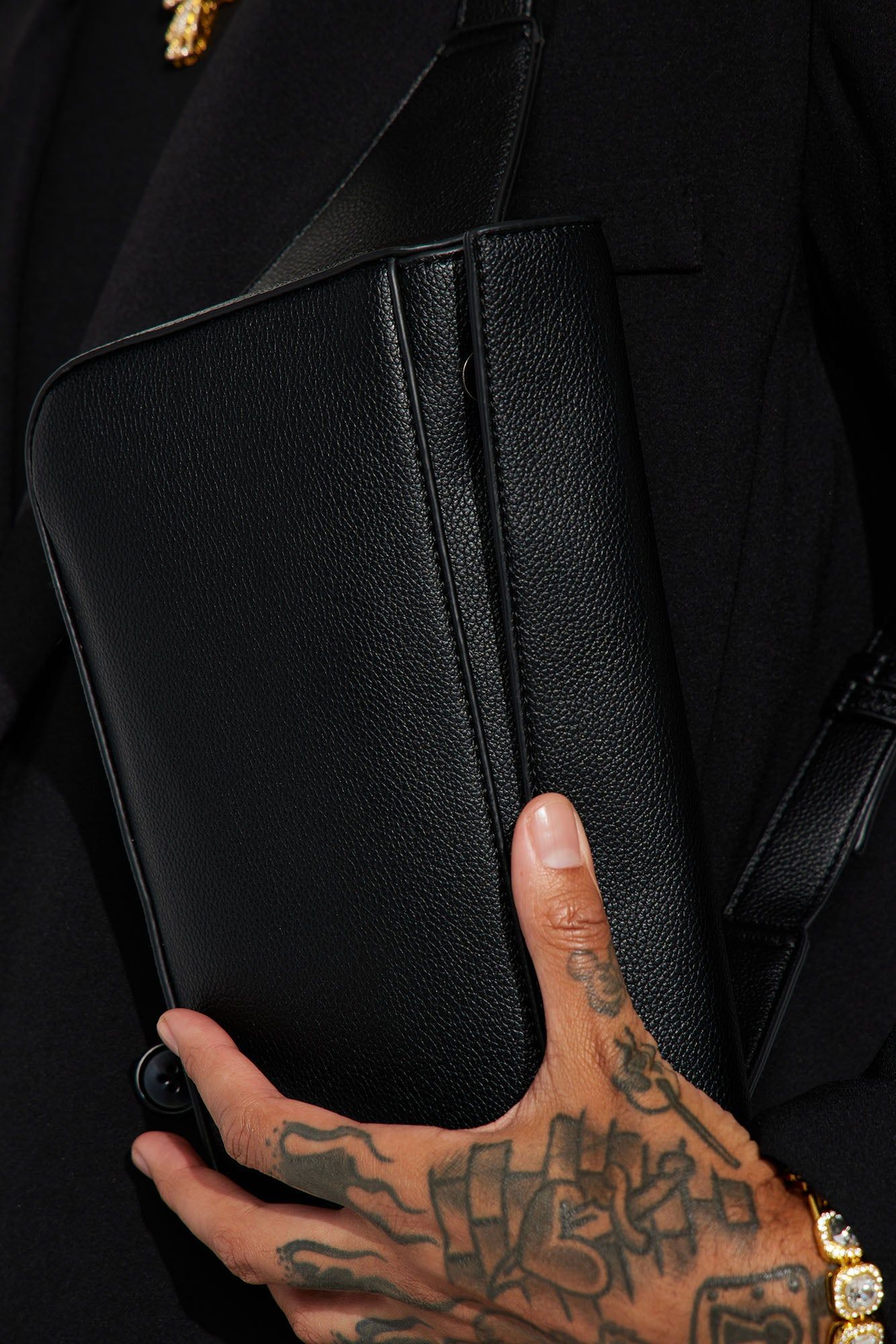 Faux Leather Crossbody Bag - Black sold by Fashion Nova