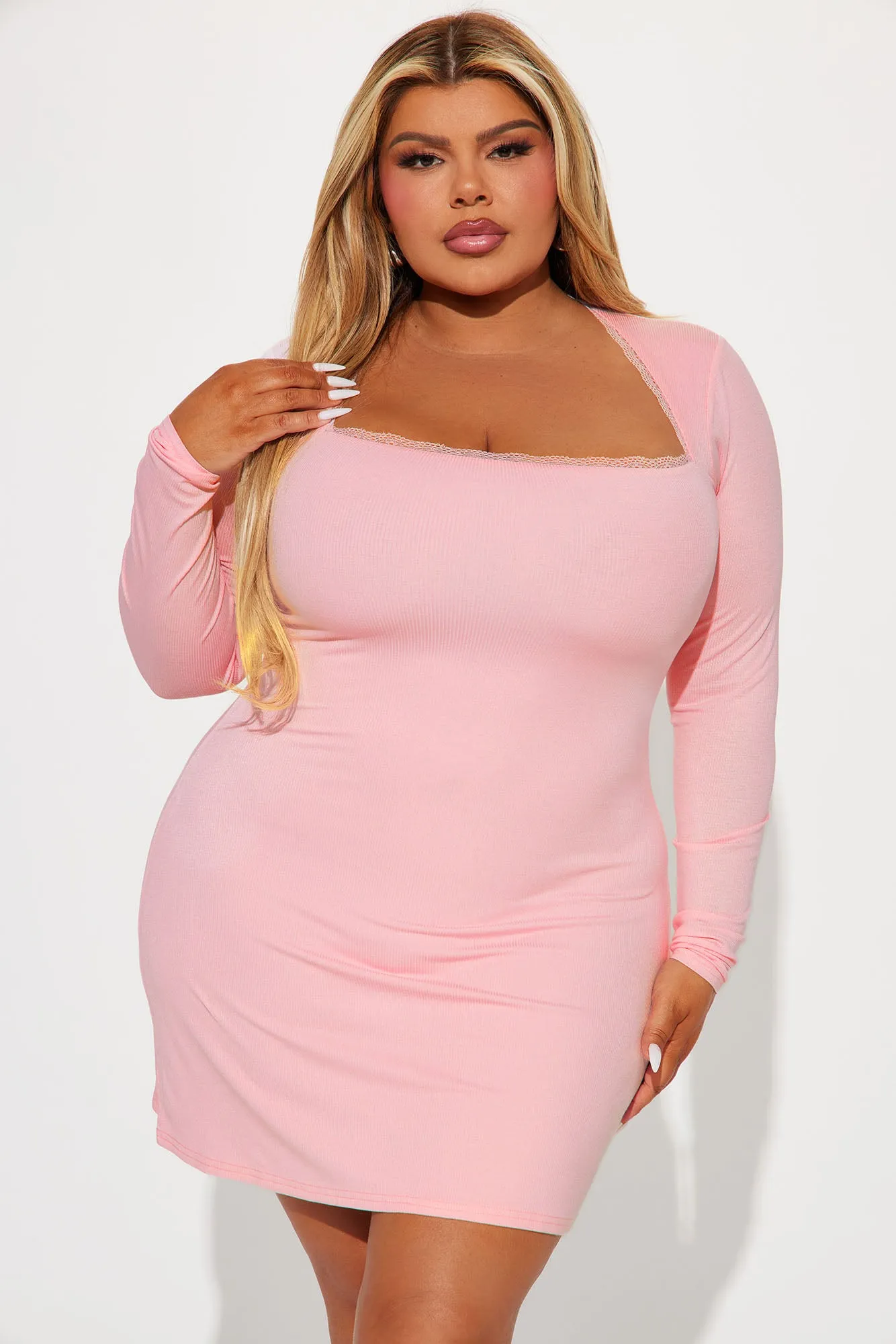 Kinsley Double Lined Mini Dress - Pink sold by Fashion Nova product image thumbnail 4