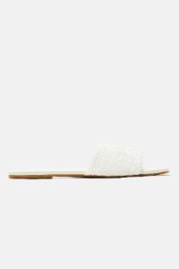 Always Carefree Flat Sandals - White sold by Fashion Nova