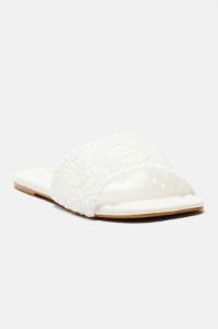 Always Carefree Flat Sandals - White sold by Fashion Nova