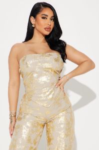 Ethereal Babe Pant Set - Gold sold by Fashion Nova