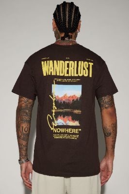 Wanderlust Short Sleeve Tee - Brown made by Fashion Nova