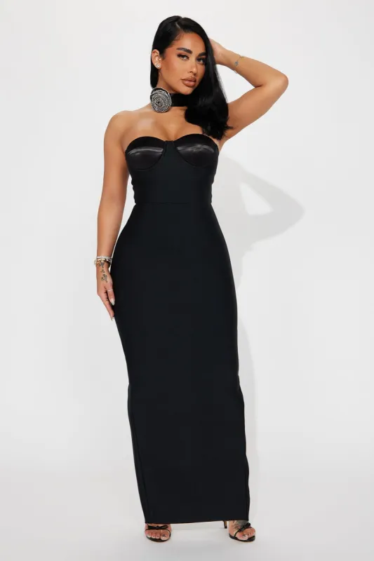 Divine Bandage Maxi Dress - Black sold by Fashion Nova