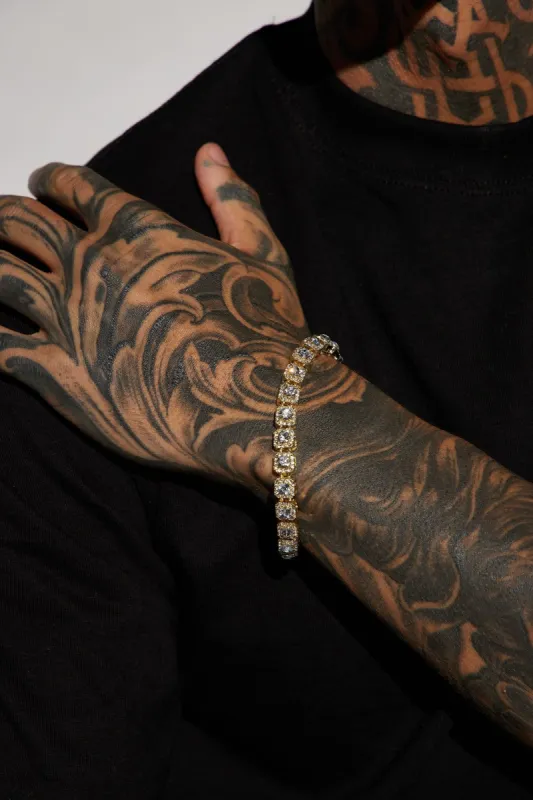 Iced Micro Cluster Chain Bracelet - Gold sold by Fashion Nova