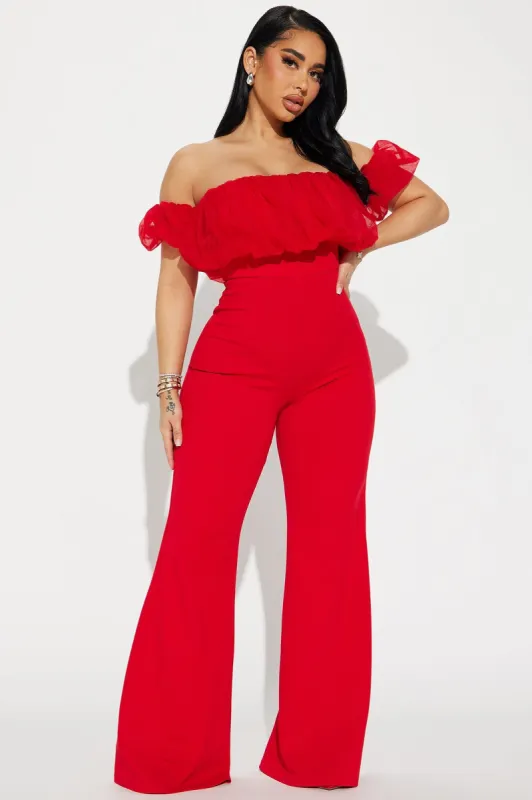 Call Me Baby Jumpsuit - Red sold by Fashion Nova