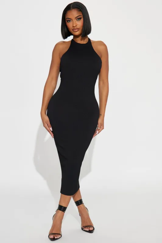 Sliding Through Textured Mini Dress - Black sold by Fashion Nova