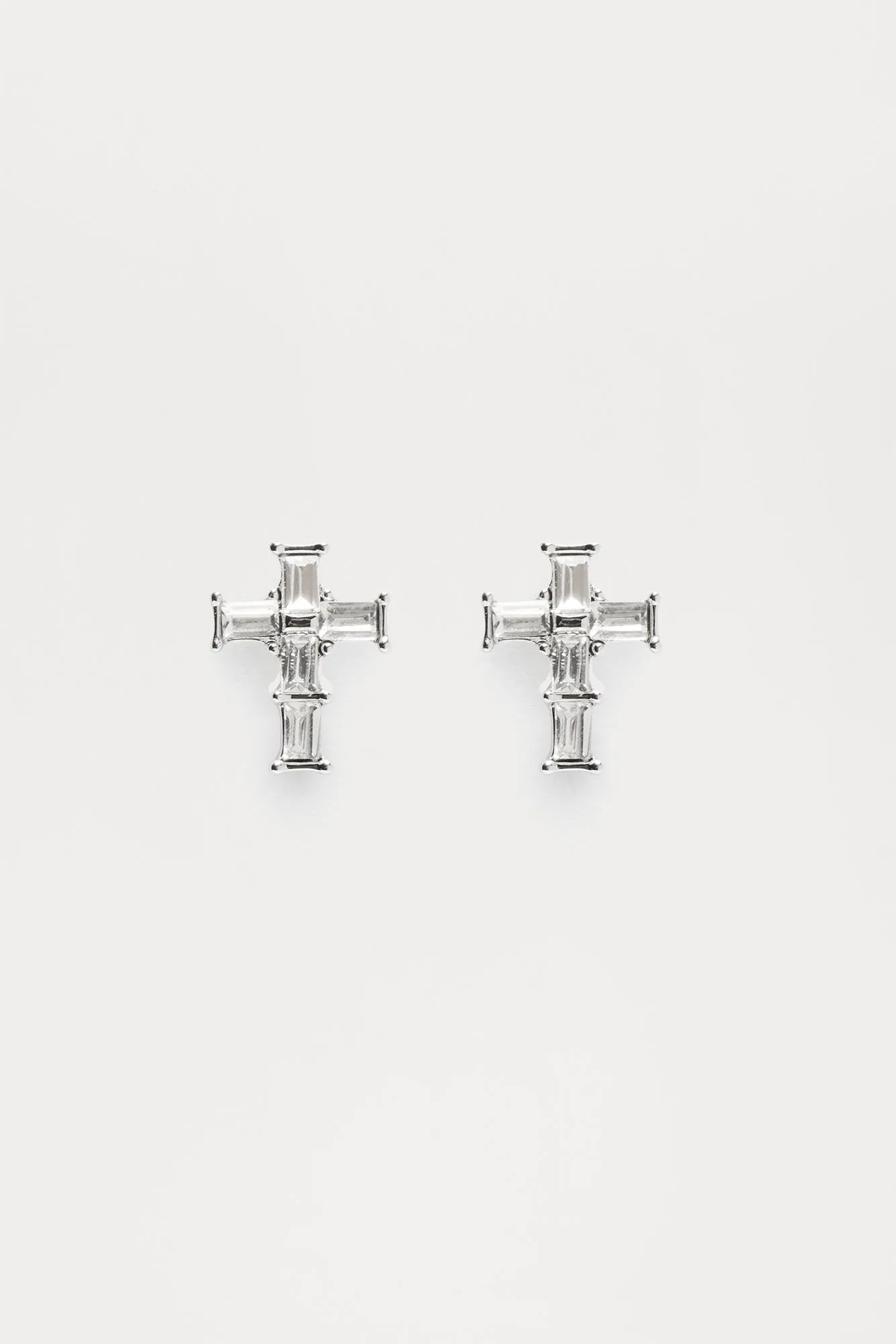 Double Cross Earrings - Silver sold by Fashion Nova product image thumbnail 3