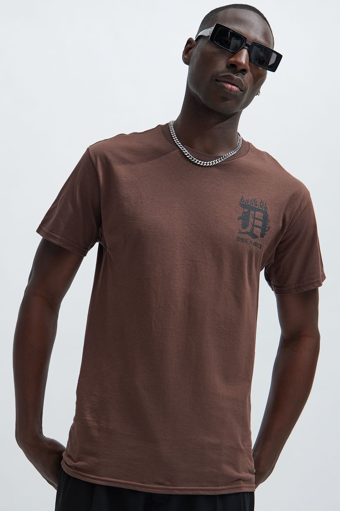 The Dream Short Sleeve Tee - Brown sold by Fashion Nova