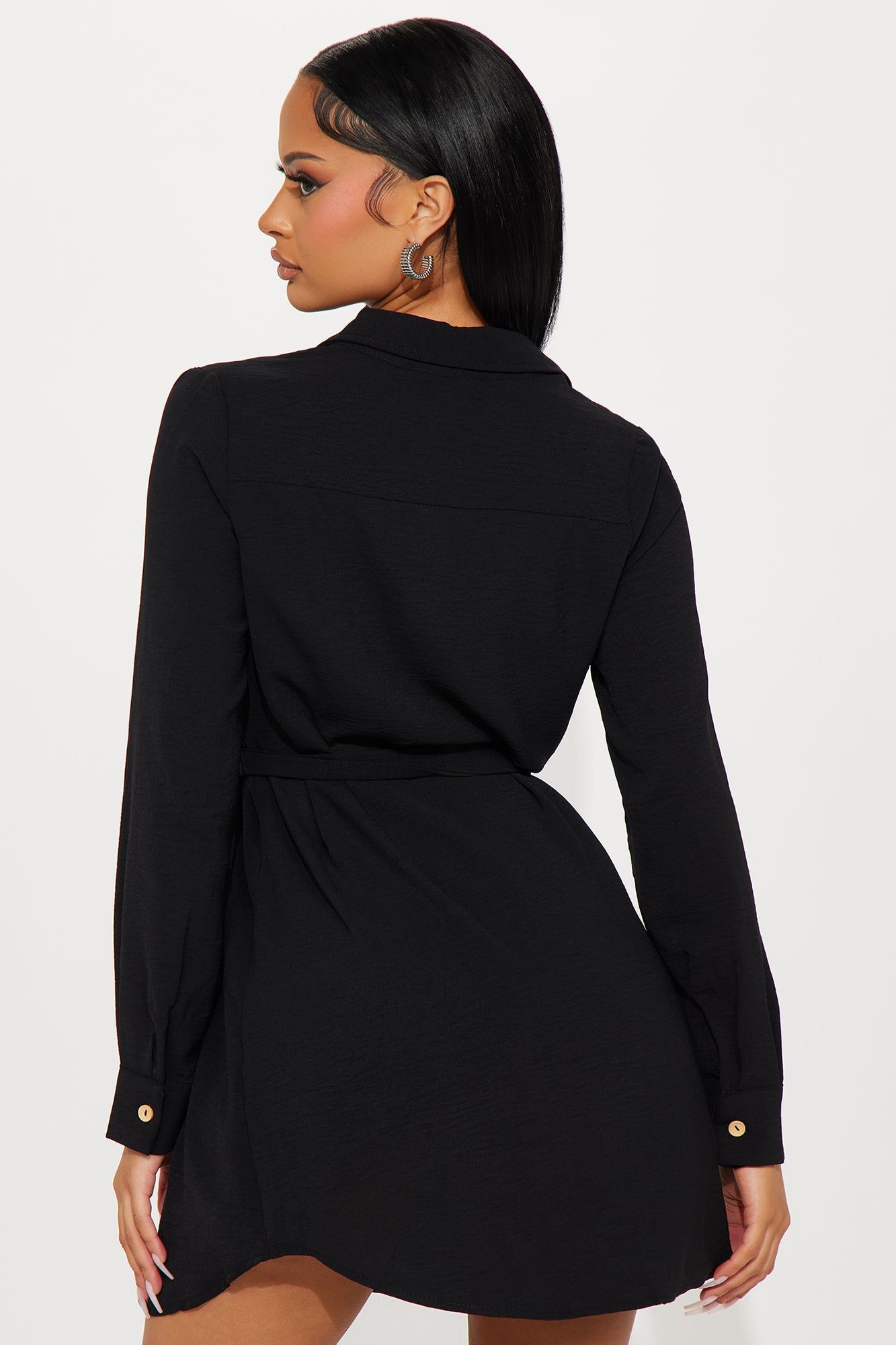 Eliana Mini Shirt Dress - Black sold by Fashion Nova product image thumbnail 3