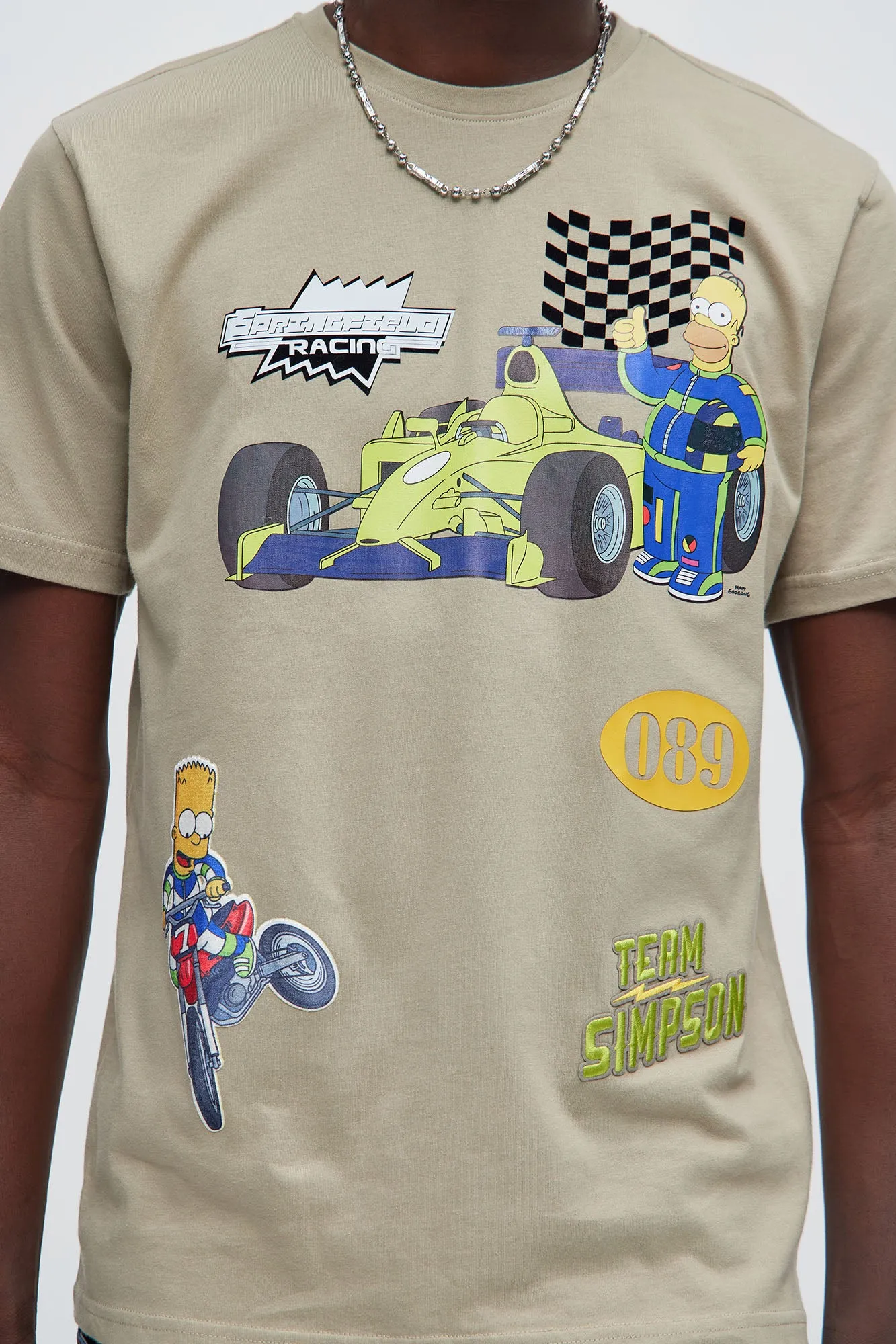 The Simpsons Racing Short Sleeve Tee - Taupe sold by Fashion Nova product image thumbnail 4