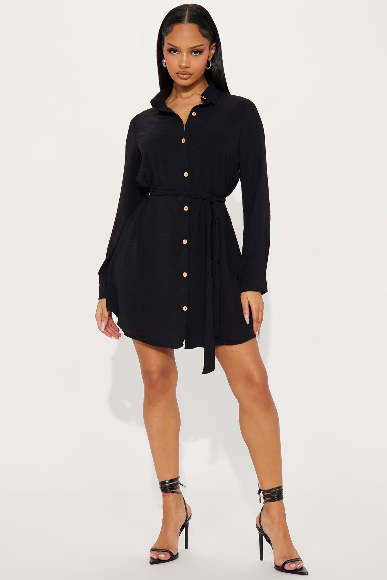 Eliana Mini Shirt Dress - Black sold by Fashion Nova product image thumbnail 2