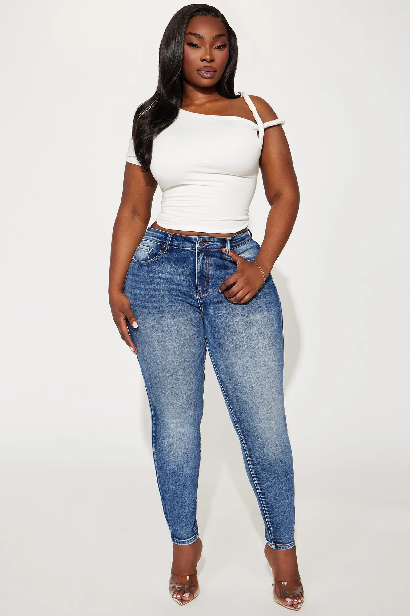 Eriss Stretch Skinny Jeans - Medium Wash sold by Fashion Nova product image thumbnail 4