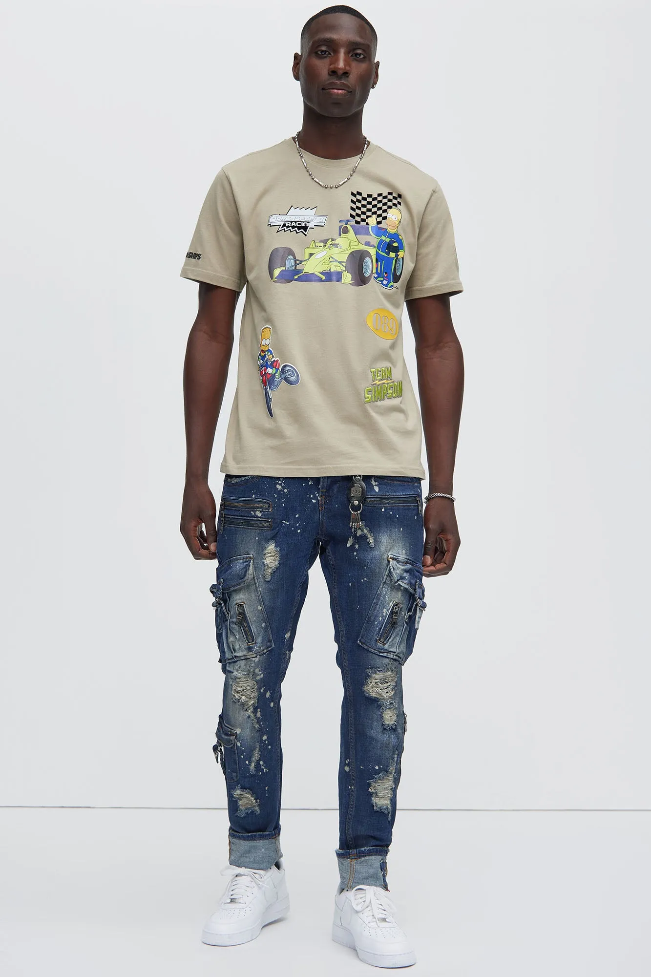 The Simpsons Racing Short Sleeve Tee - Taupe sold by Fashion Nova product image thumbnail 5