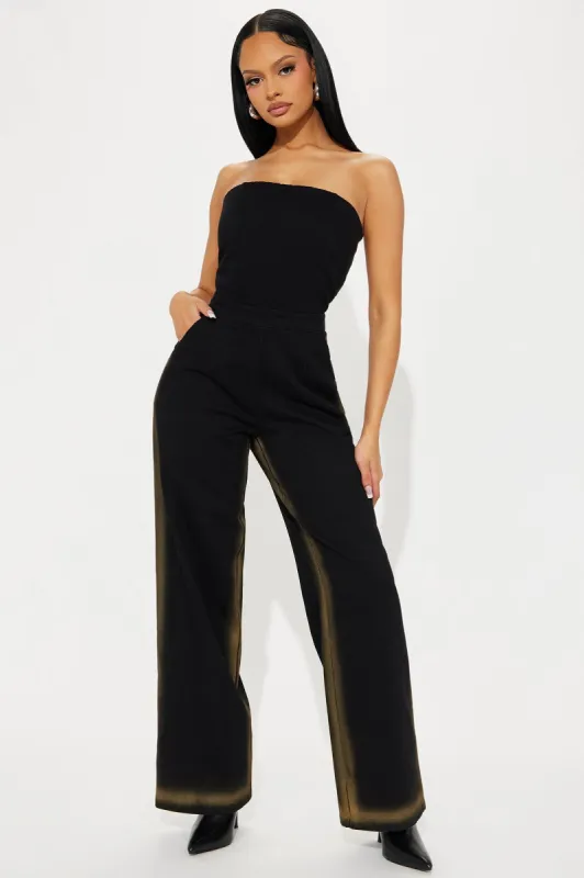 Steal The Night Denim Jumpsuit - Black sold by Fashion Nova