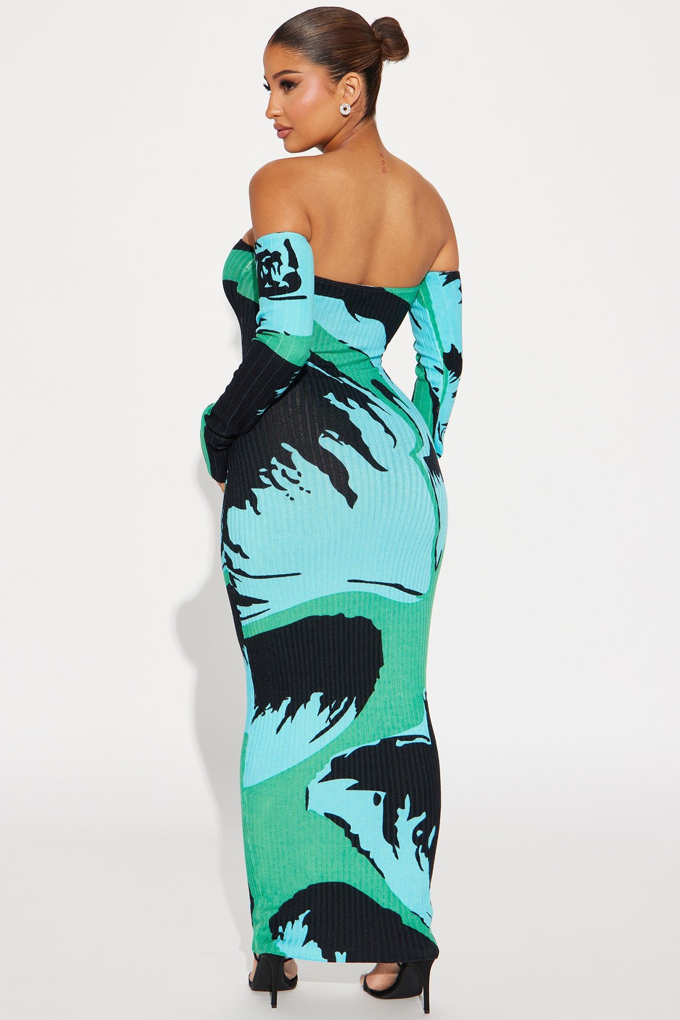 Rosalie Ribbed Maxi Dress - Blue/combo sold by Fashion Nova product image thumbnail 3