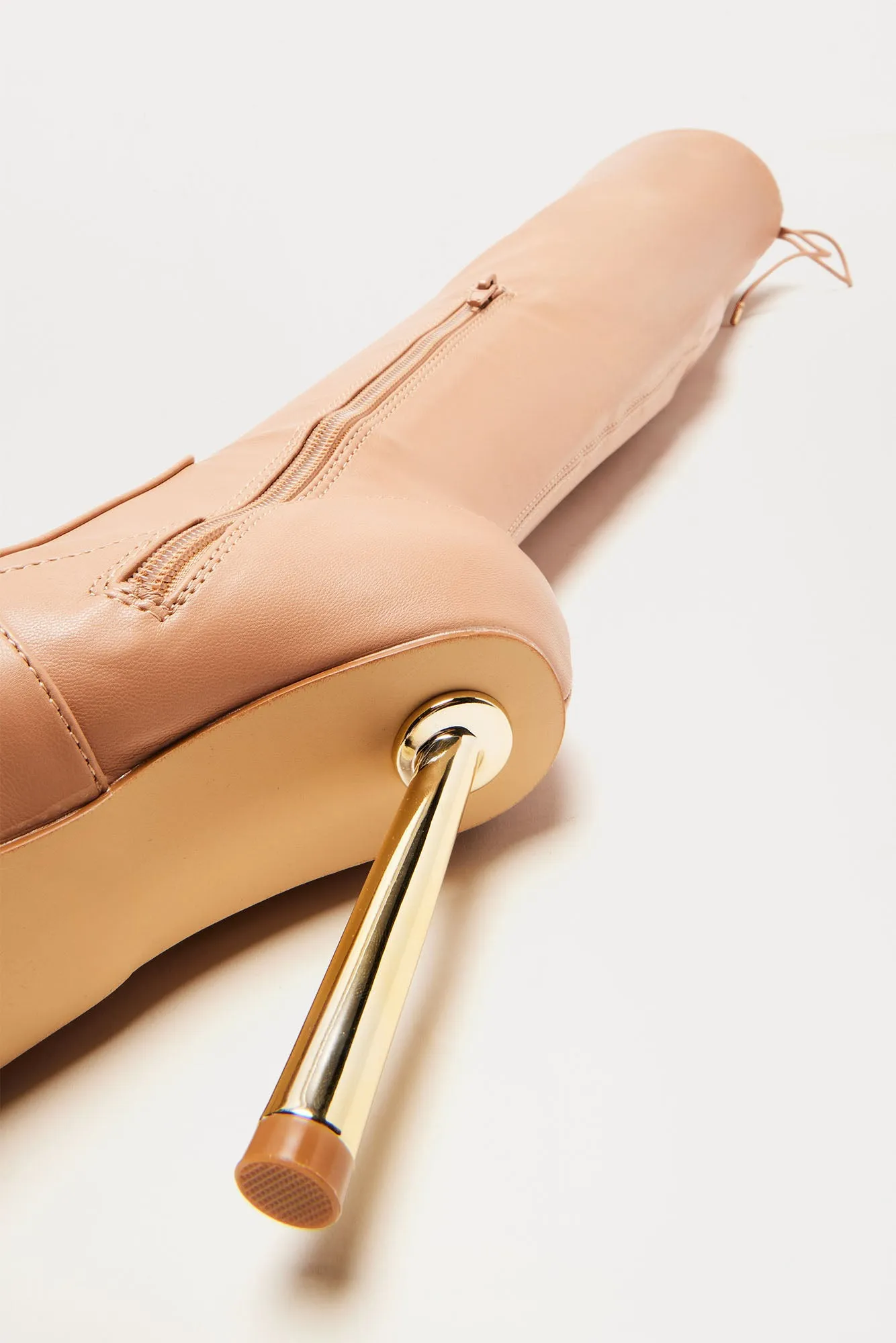 Chance Thigh High Boots - Nude sold by Fashion Nova product image thumbnail 3