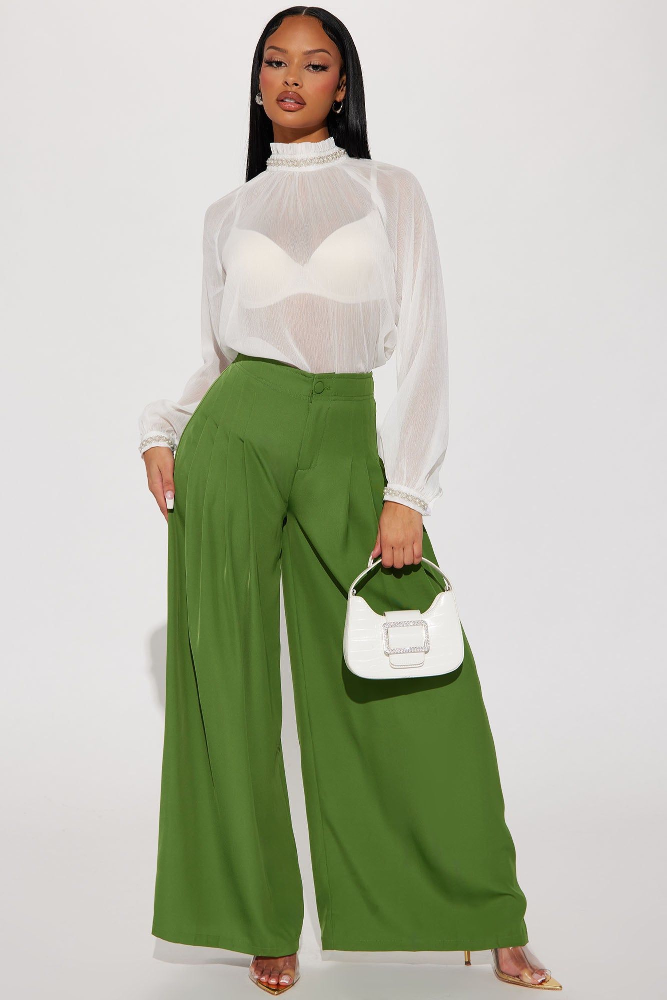 Pearly Mood Blouse Top - White sold by Fashion Nova product image thumbnail 2