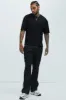 Binney Jacquard Relaxed Short Sleeve Tee - Black sold by Fashion Nova