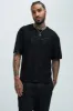 Binney Jacquard Relaxed Short Sleeve Tee - Black sold by Fashion Nova