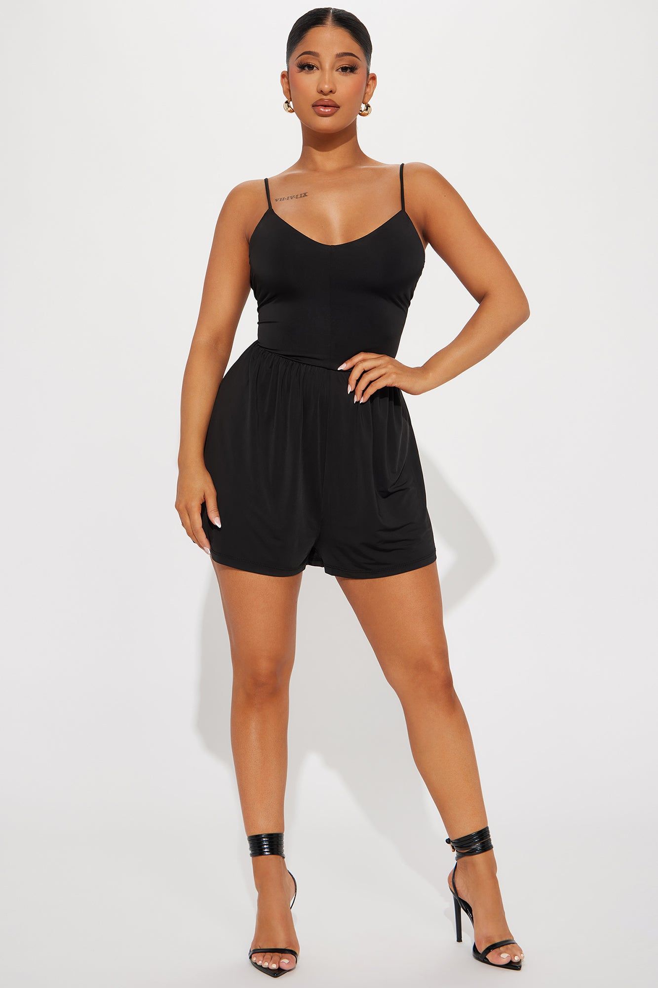 Tiffaney Romper - Black sold by Fashion Nova