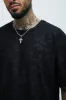 Binney Jacquard Relaxed Short Sleeve Tee - Black sold by Fashion Nova