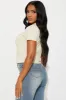 Too Pretty For A Job Tee - Cream sold by Fashion Nova