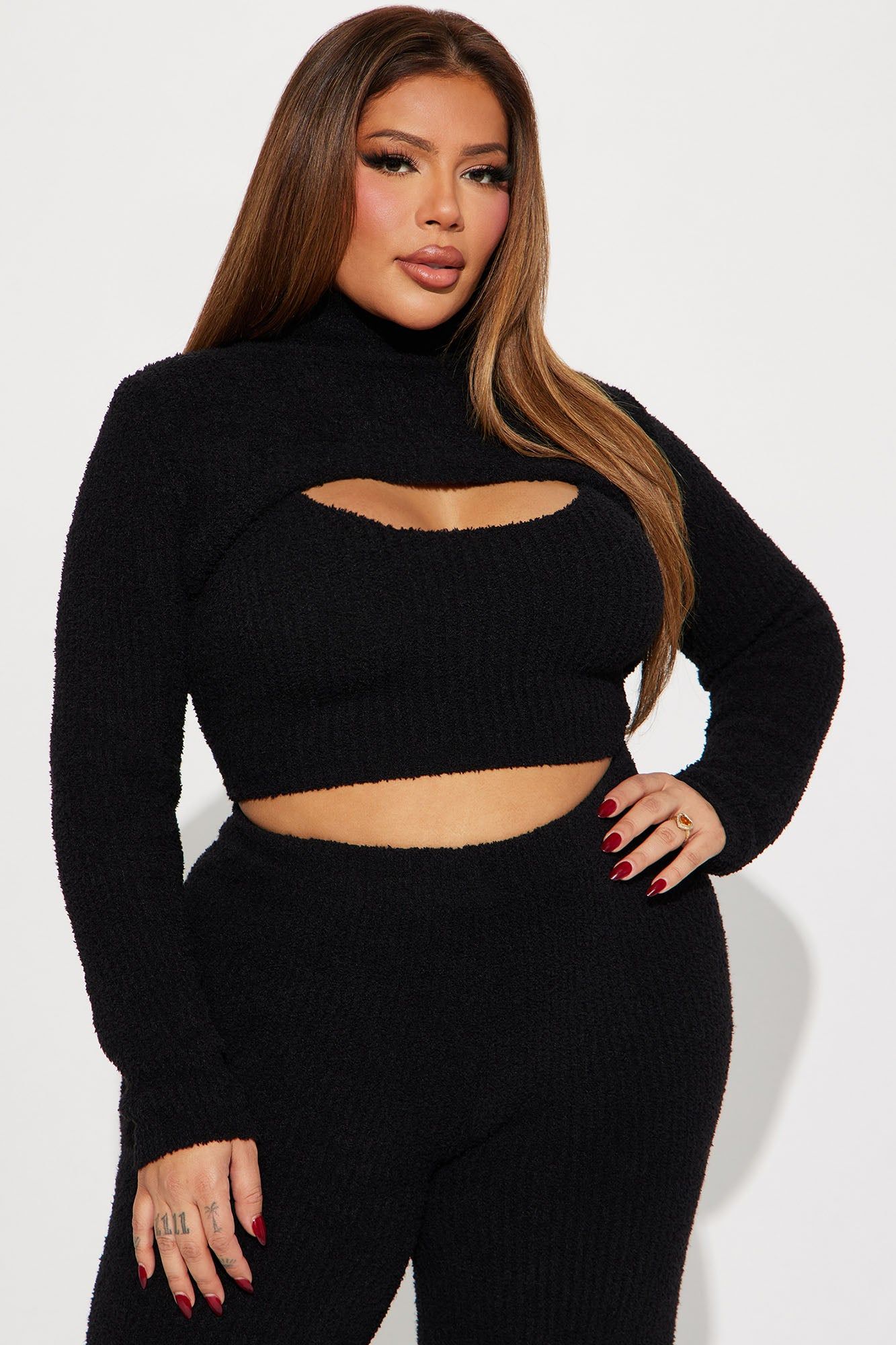 Feeling Cozy 3 Piece Pant Set - Black sold by Fashion Nova product image thumbnail 5