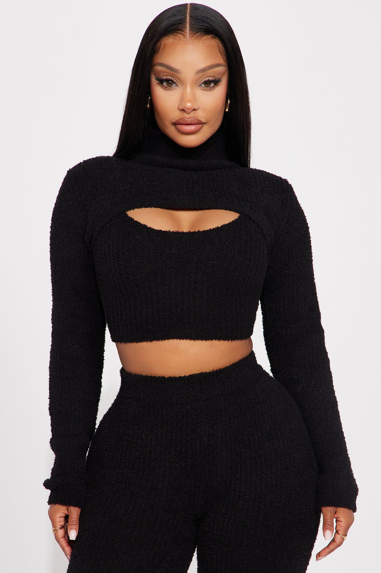 Feeling Cozy 3 Piece Pant Set - Black sold by Fashion Nova product image thumbnail 2