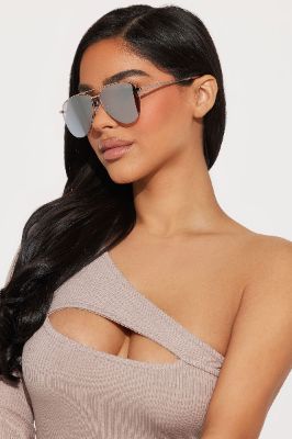 Leaving You Behind Sunglasses  - Pink sold by Fashion Nova