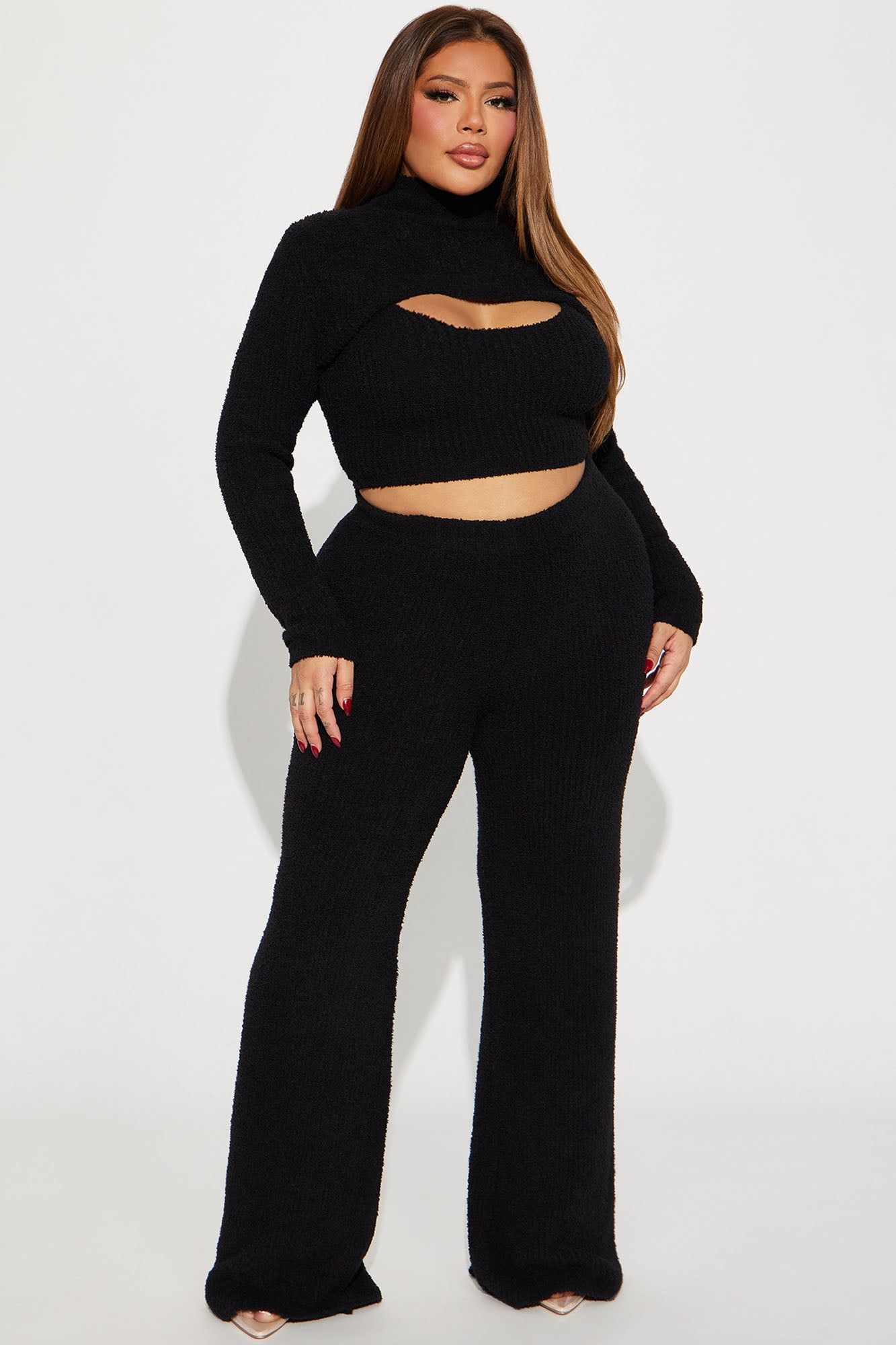 Feeling Cozy 3 Piece Pant Set - Black sold by Fashion Nova product image thumbnail 4