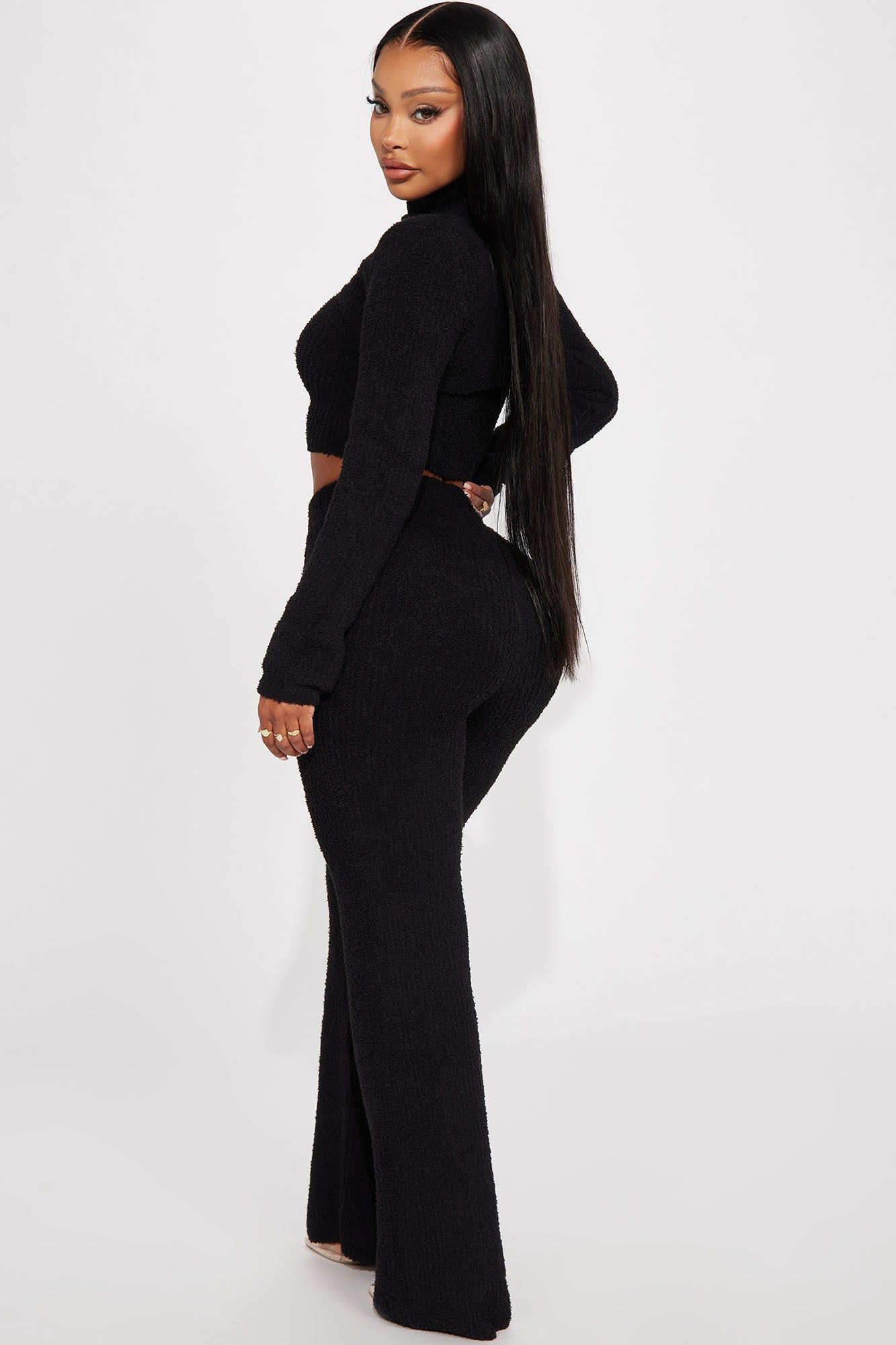 Feeling Cozy 3 Piece Pant Set - Black sold by Fashion Nova product image thumbnail 3