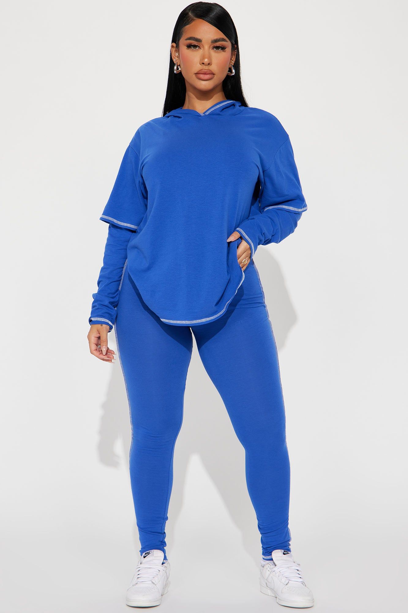 Aila Legging Set - Royal sold by Fashion Nova