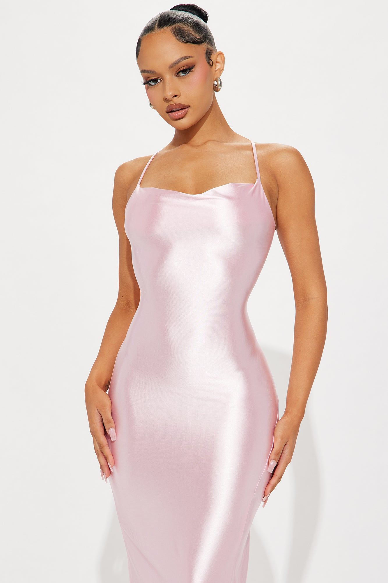 Liliane Satin Maxi Dress - Mauve sold by Fashion Nova product image thumbnail 2