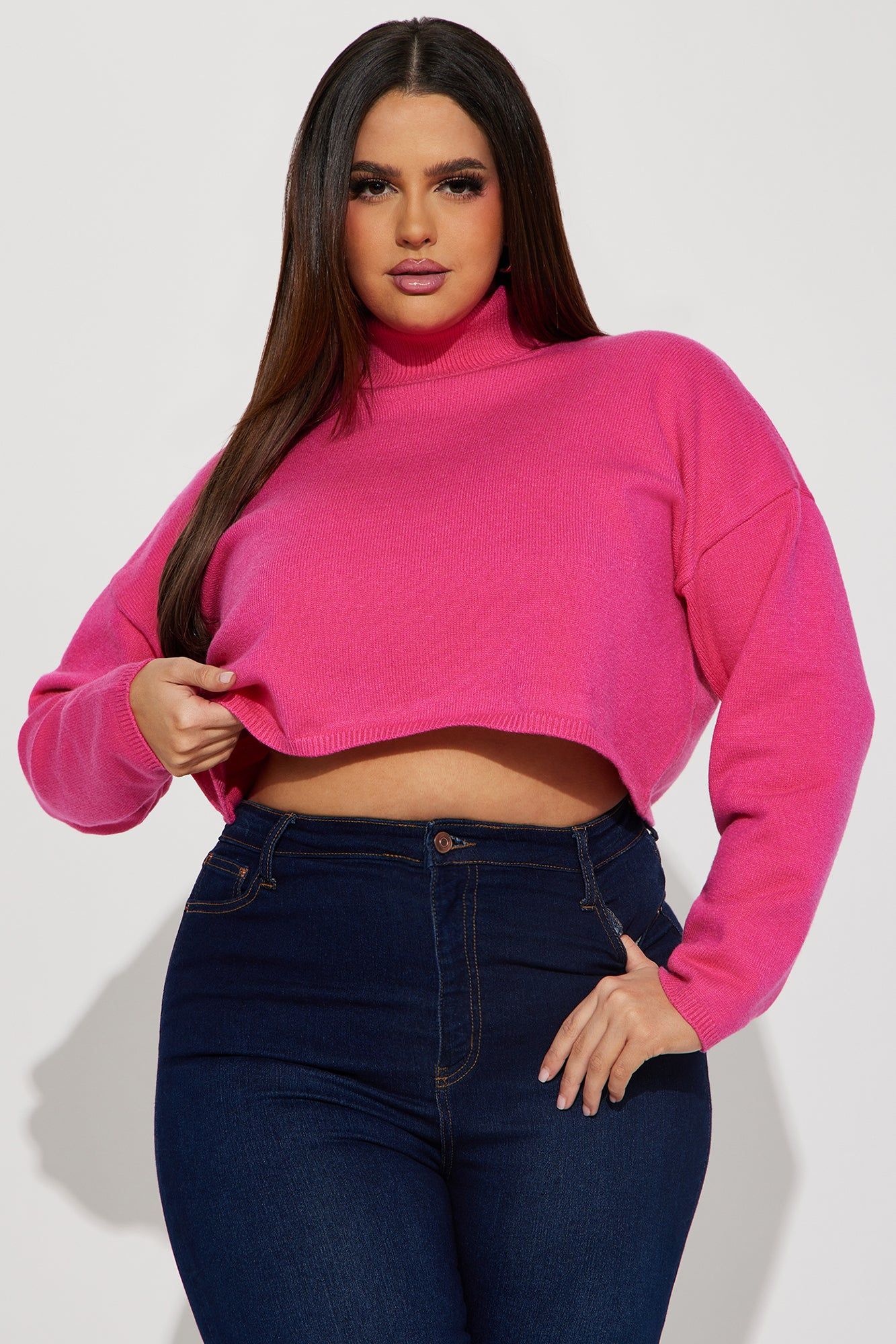 Lolani Turtleneck Sweater - Fuchsia sold by Fashion Nova product image thumbnail 4