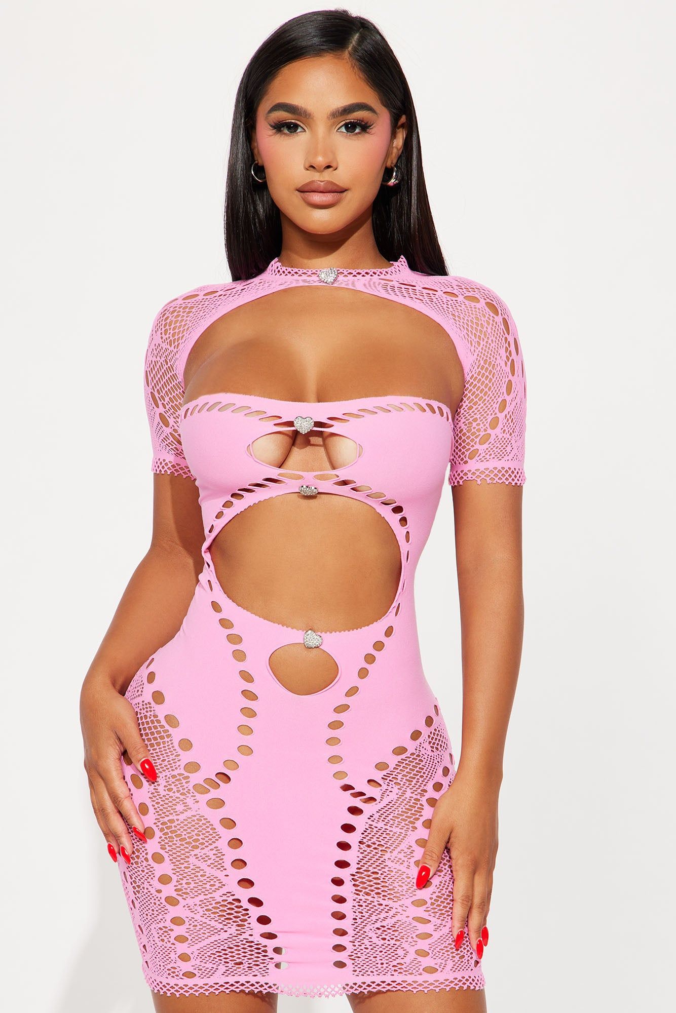 Kate Seamless Mini Dress Set - Pink sold by Fashion Nova