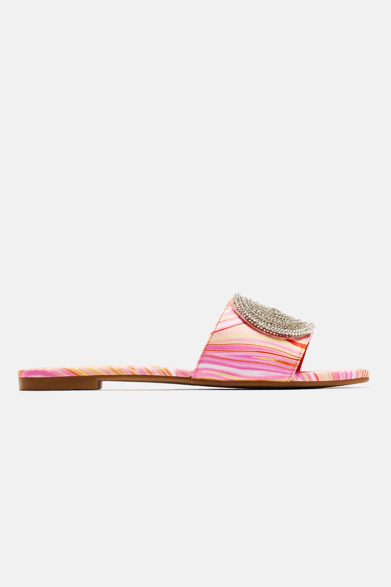 Regret Nothing Embellished Sandals - Orange/combo sold by Fashion Nova product image thumbnail 5