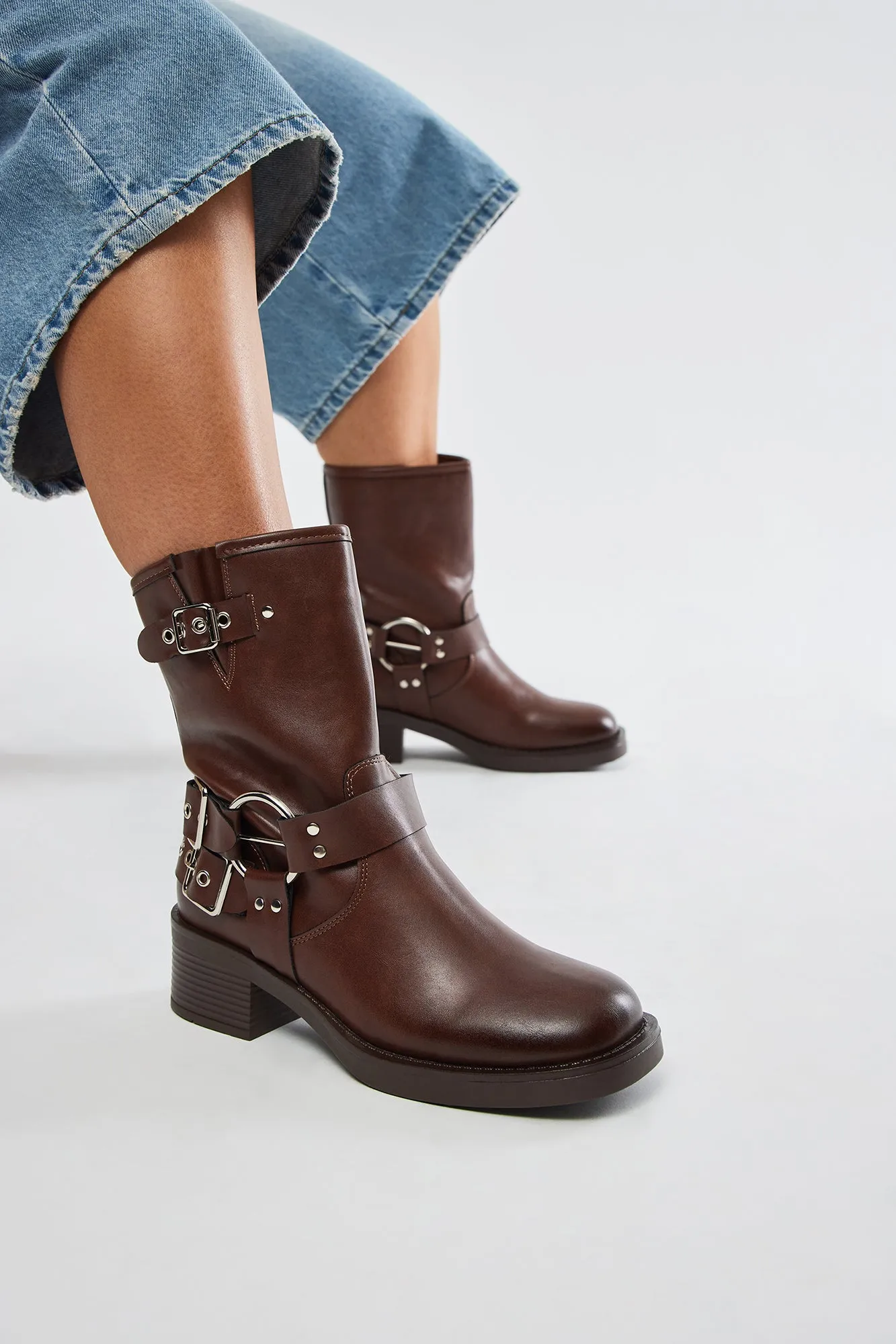 Lenox Buckle Booties - Brown sold by Fashion Nova product image thumbnail 3