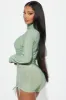 The Best Assets Textured Crop Active Jacket - Mint sold by Fashion Nova