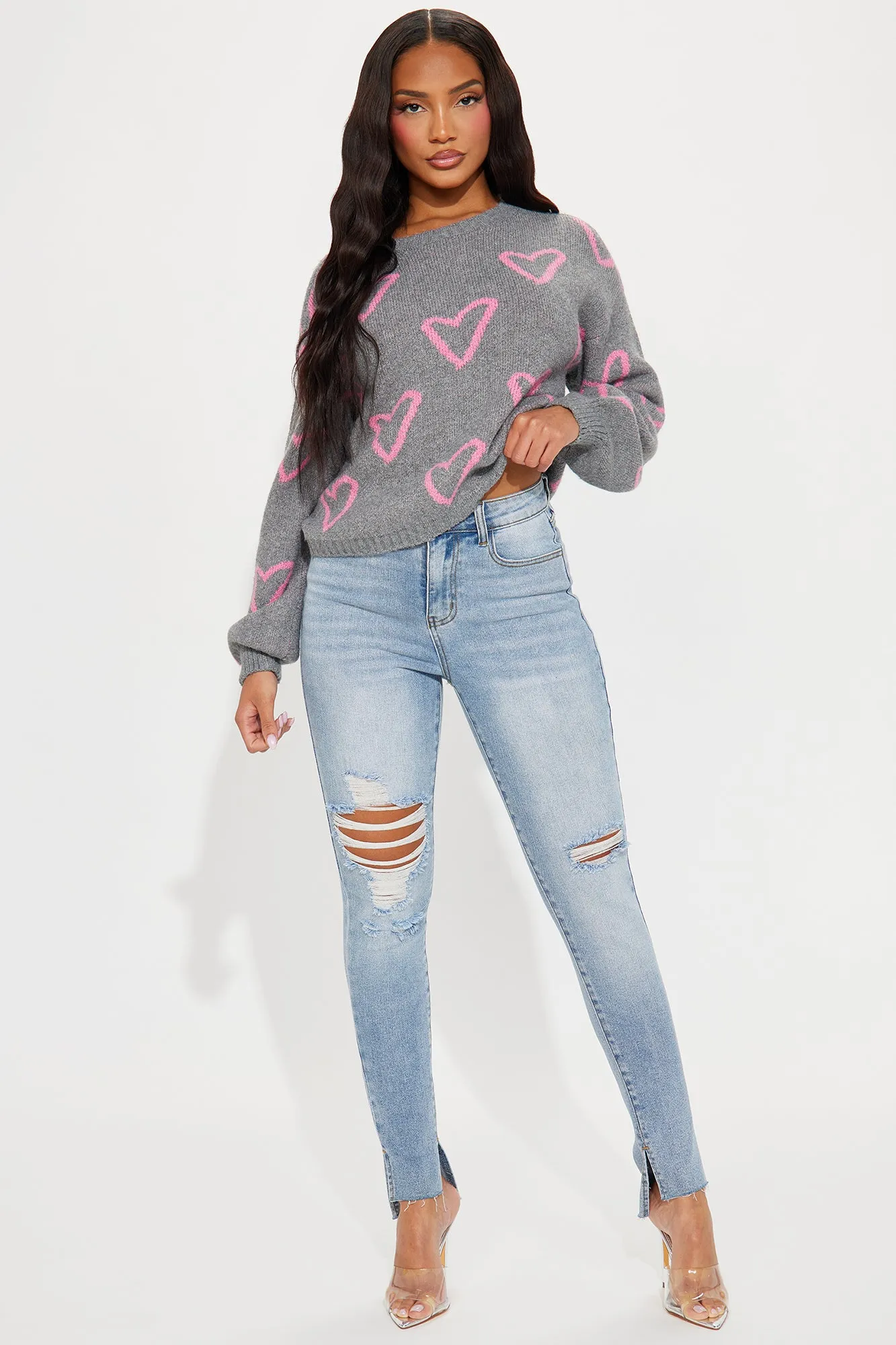 Standout Stretch Ripped Skinny Jeans - Light Wash sold by Fashion Nova