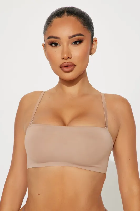 Barely There Micro Shine Bandeau Bralette - Taupe sold by Fashion Nova
