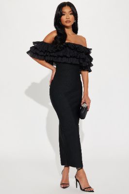 Amelia Bandage Maxi Dress - Black sold by Fashion Nova