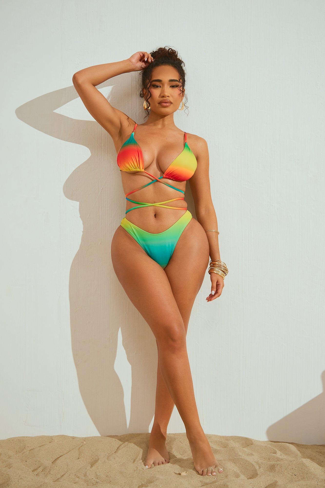 Kataleya Strappy 2 Piece Bikini - Red/combo sold by Fashion Nova product image thumbnail 2