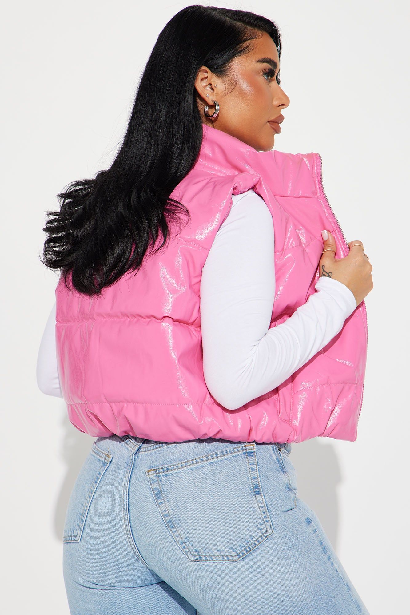Shine Bright Puffer Vest - Pink sold by Fashion Nova product image thumbnail 4