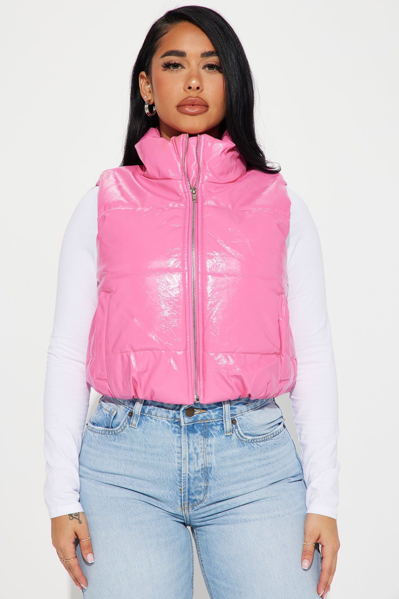 Shine Bright Puffer Vest - Pink sold by Fashion Nova product image thumbnail 3